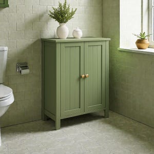 Freestanding Storage Cabinet – Adjustable Shelf Organizer for Bathroom, Living Room, or Kitchen