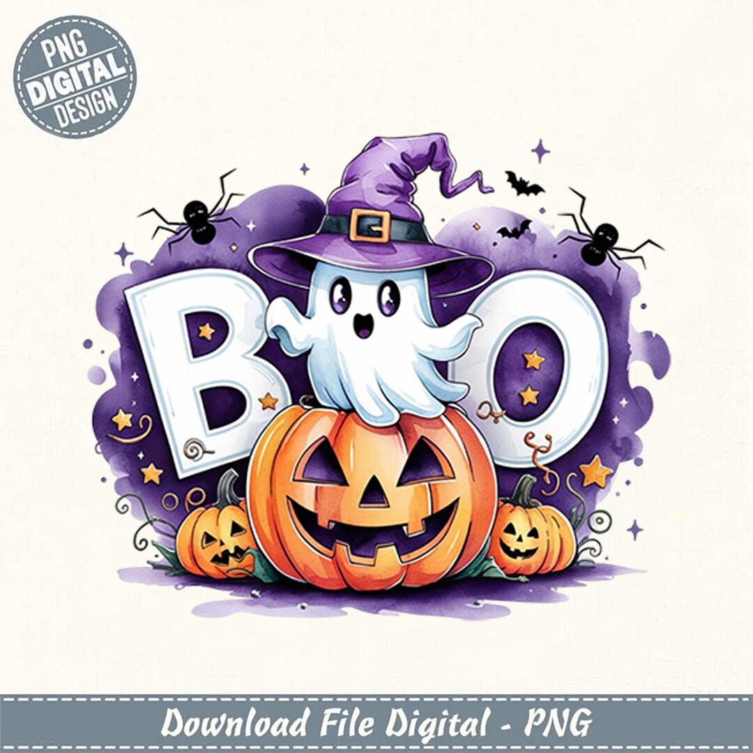 Let’s Get Boo Ghost PNG, BOO Ghost PNG File, Cute Halloween Sublimation ...