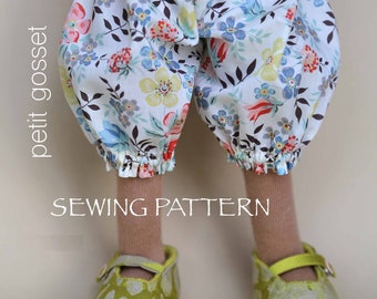 Summer Pants, Bloomers, Doll Clothing,  PDF Sewing Pattern, Sewing Tutorial, DIY, Waldorf Doll Clothing Pattern