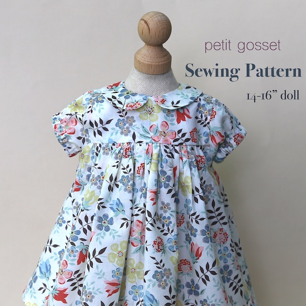 Darleen Dress , Doll Clothing,  PDF Sewing Pattern, Dress Sewing Tutorial, DIY, Waldorf Doll Clothing Pattern