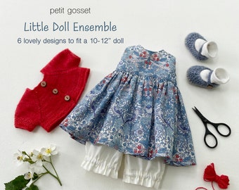 Little Doll Ensamble, Doll Clothing Patterns, PDF Patterns, Knitting Tutorial, Sewing Tutorial, DIY, Waldorf Doll Clothing