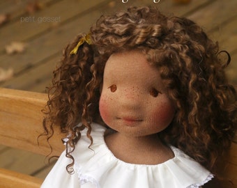 Doll Hair Tutorial,  How to Make a Doll Wig, Dollmaking Tutorial by Petit Gosset, Art Doll