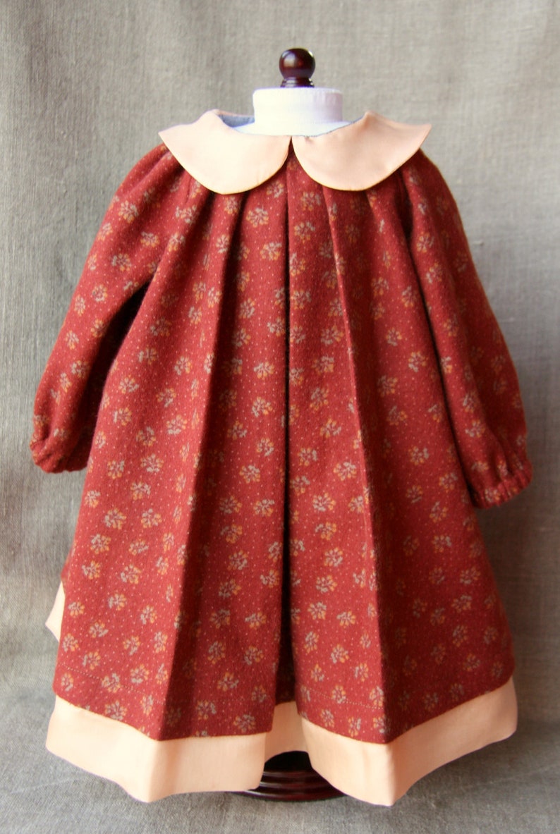 Sewing Pattern and Tutorial for Peter Pan Collar Dress for 14 and 18/20 Doll image 5