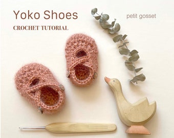 Yoko schoenen, PDF haakpatroon, poppenschoenen tutorial, poppenschoenen, DIY, Waldorf poppenkledingpatroon