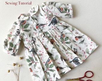 Tutorial de costura do vestido Claudie: molde de roupas de boneca de 14-17" (PDF)