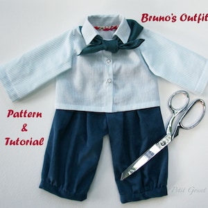 Bruno&#39;s outfit, PDF, Doll Clothing Sewing Pattern & Tutorial