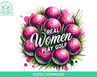 Design PNG per golf femminile: clipart ad acquerello (download digitale)