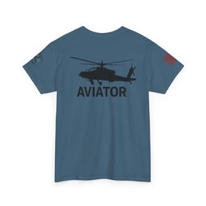 Apache Helicopter Aviator T-Shirt, Military Pilot Gift