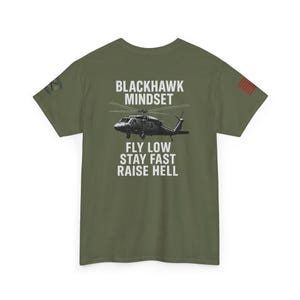 Blackhawk Mindset T-Shirt - Fly Low. Stay Fast. Raise Hell.