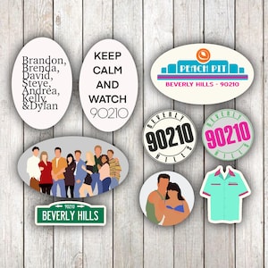 90210 Waterproof Sticker Pack | Beverly Hills Aesthetic | Choose Your Faves!