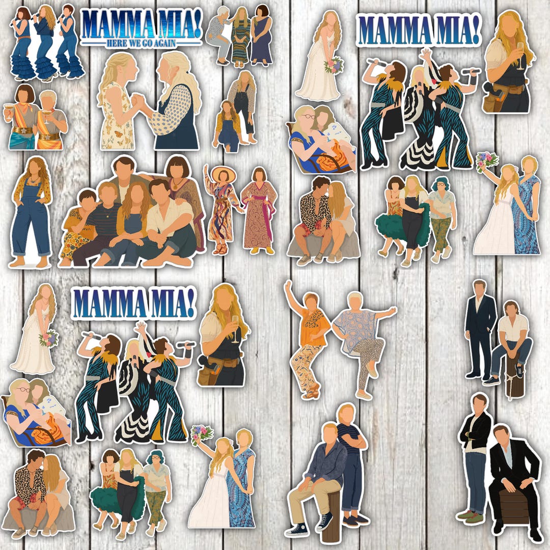 Mamma Mia Waterproof Vinyl Stickers Abbainspired Musical Movie Decals