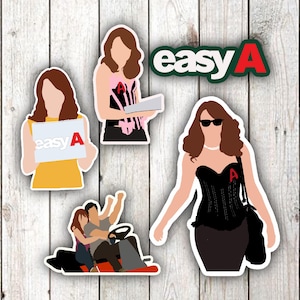 Easy A Sticker Pack | Olive Penderghast Inspired Waterproof Stickers | Rom-Com Movie Quotes