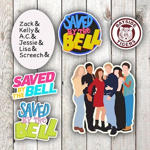 Saved by the Bell Waterproof Sticker Pack | Retro 90s TV Stickers | Pick Your Faves!
