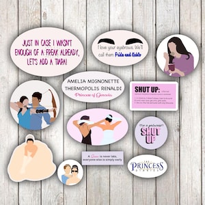 Princess Diaries Vinyl Sticker Pack | Waterproof Princess Aesthetic | 7cm Size