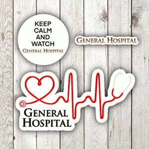 General Hospital Waterproof Sticker Pack | Soap Opera Fan Gift | 3-Pack Classic GH Stickers