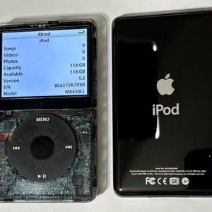 Bluetooth 改造 Apple iPod Classic 5.5th スモーク 2TB SSD Wolfson DAC Atomic 3000 メガバッテリー