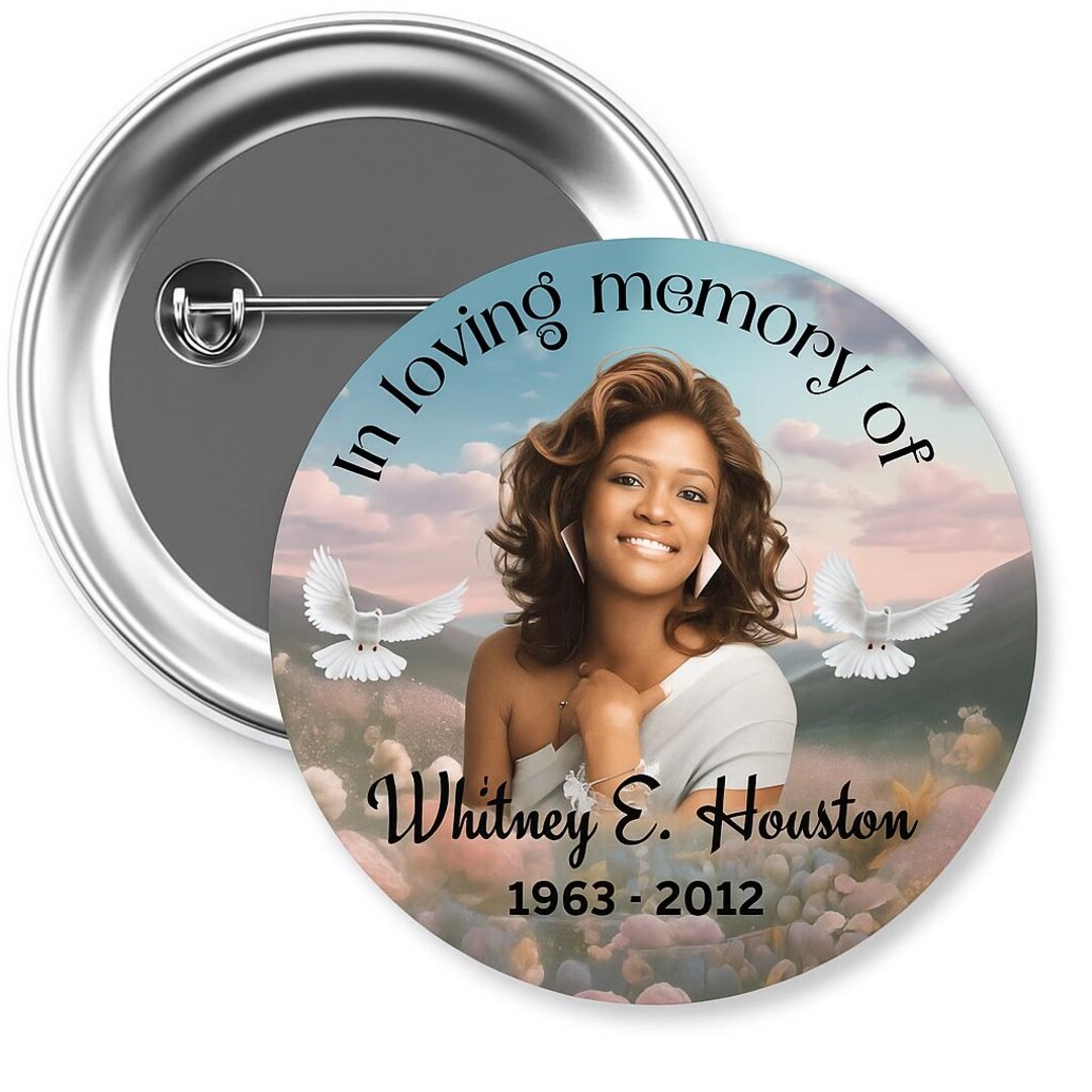 Whimsical Customizable Memorial Badge Pin – Personalized Remembrance ...