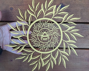 Sun Bee in Yellow - Woodland Show, Limited Edition Laser Cut