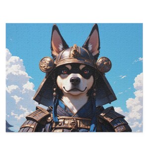 Samurai Dog Puzzle - 120, 252, 500-Piece,  Great Gift for Dog Lovers, Collectible Art Puzzle, Mindful Entertainment (Puzzle) Samurai#05