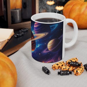 Ceramiczny kubek z motywem kosmicznej galaktyki, kubek na kawę z motywem kosmosu, prezent dla astronomów, uroczy kubek z motywem galaktyki, kubek dla miłośników kosmosu