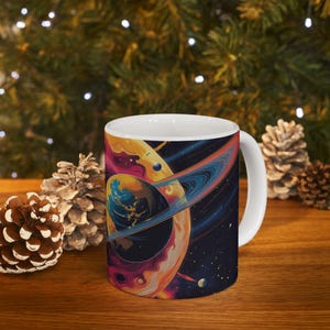 Himmlische Galaxie Keramiktasse, Weltraum-Dekor, kosmische Kaffeetasse, ideales Geschenk für Astronomen, Astrophysik-Enthusiasten, Galaxie-Liebhaber-Tasse