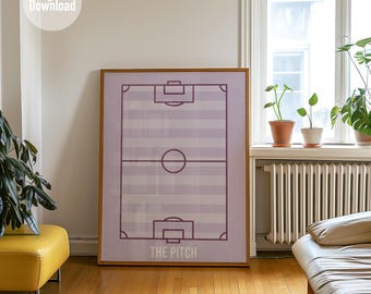 Soccer Field Poster- Digital Download, Man Cave