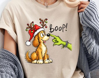 Christmas Boop T-Shirt, Cute Dog Max Shirt, Retro Christmas Movie Tee, Cute Holiday Puppy Top, Cartoon Xmas Apparel, Gift