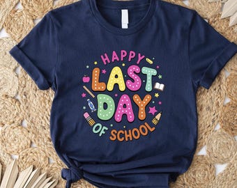 Vintage Happy Last Day Of School Shirt, Retro Teacher Summer Tee, Teacher Shirt, Cute School Counselor Gift, Groovy Tee