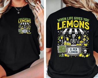 Sarcastic Skeleton Lemon Shirt, Spooky Lemonade Stand Comfort Colors© Tee, Goth Humor Graphic Tee, Creepy Cute Alternative Apparel, Funny