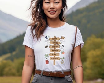 2026 Travel Bucket List Shirt, Personalized Family Vacation Tee, Custom Adventure Destinations Shirt, Wanderlust Gift