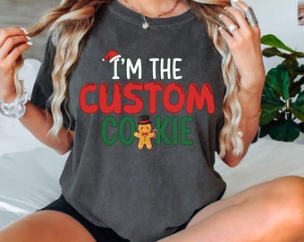 Cute Gingerbread Cookie Shirt, Family Matching Christmas Comfort Colors© Tee, Funny Holiday Group Top, Christmas Cookie Outfit Shirt