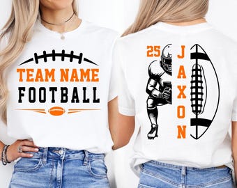 Vintage Retro Football Shirt, Custom Team Name Football Tee, Personalized Game Day Shirt, Varsity Sports Apparel, Football Gift