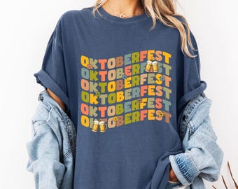 Comfort Colors® Floral Oktoberfest Shirt, Oktoberfest Beer Festival T-shirt, Funny Oktoberfest T-Shirt, German Beer Shirt, Oktoberfest Gift
