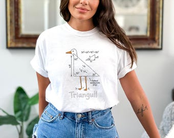 Math Teacher T-Shirt, Triangull Seagull Bird Pun Comfort Colors© Shirt, Funny Geometry Tee, Back to School Teacher Gift, Math Nerd Apparel
