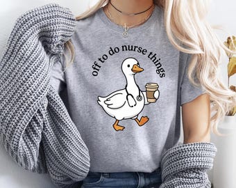Funny RN Shirt, Cute Animals Nurse T-shirt, Graduation Gift for Nurse, Nursing Shirt, Off To Do Nurse Things Tee, L&D Nurse
