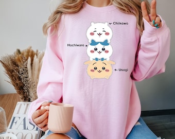 Toilet Time Chikawa Meme Sweatshirt, Cute Kawaii Anime Crewneck, Funny Chiikawa Graphic Pullover, Relatable Meme Apparel