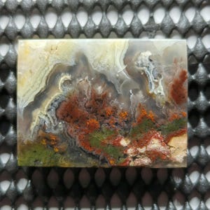 Scenic moss agate multycolour from Trenggalek java - stone for pendant