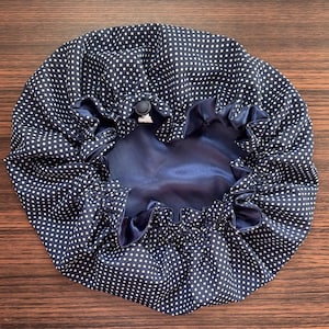 Satin Satin Haarhaube, einstellbare große handgefertigte schützende Haarpflege für alle Haartypen