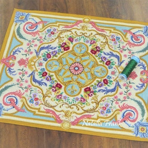 French Savonnerie Petit Point Pattern PDF Dollhouse Miniature Rug