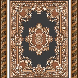 MIST Petit Point Pattern PDF Dollhouse Miniature Rug