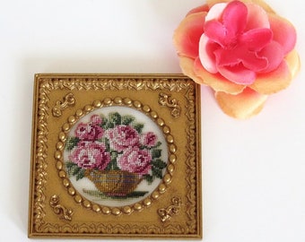 Roses in Basket Petit Point Pattern PDF