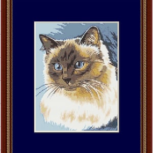 Cat Whisperer Cross Stitch Pattern PDF All Counts of Ground Fabric Needlepoint Petit Point Cross Stitch