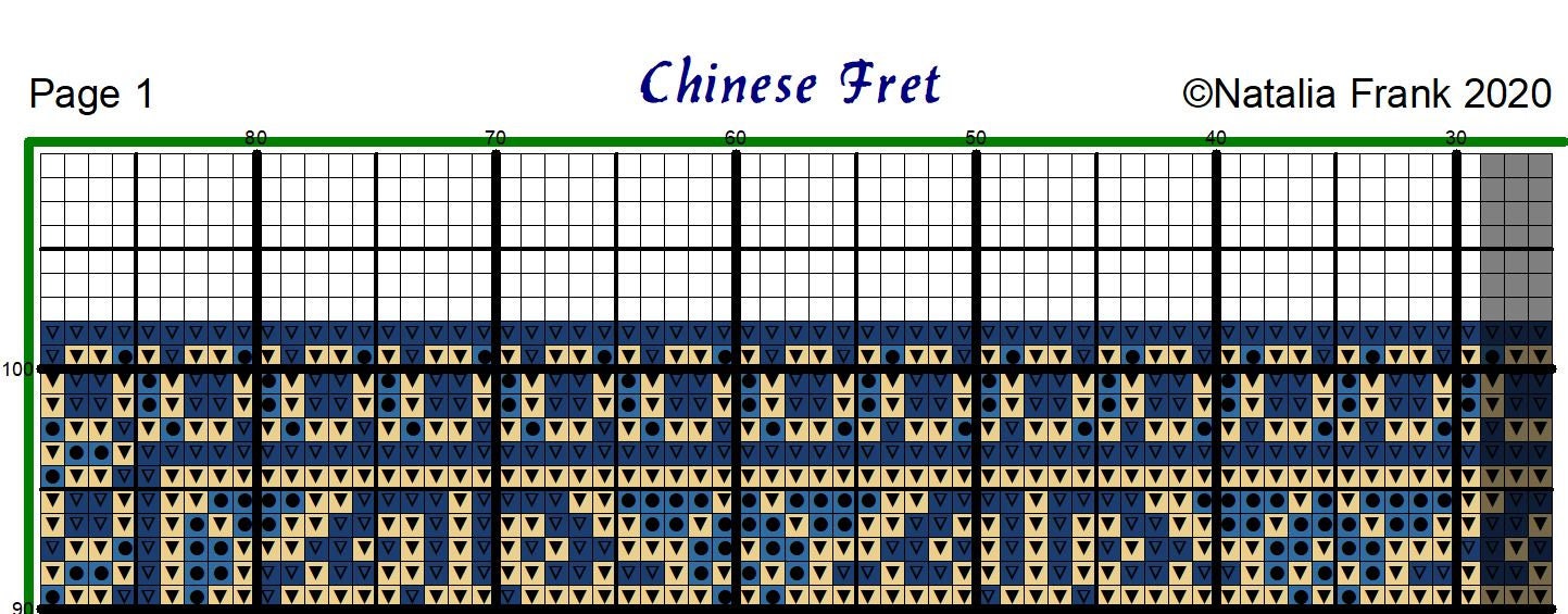 CHINESE FRET Petit Point Pattern PDF Dollhouse Miniature Rug - Etsy