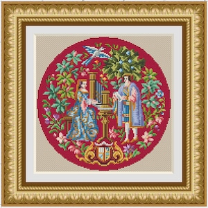 Wedding Prelude Cross Stitch Pattern PDF All Counts of Ground Fabric Needlepoint Petit Point Cross Stitch