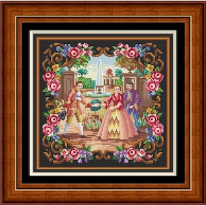 Garden of Secrets Cross Stitch Petit Point PDF Pattern