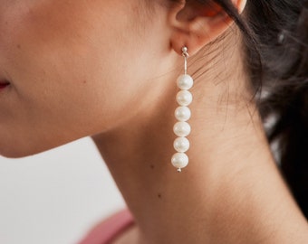 Pearls Long Earrings | Pearls Earrings | Handmade Jewellery