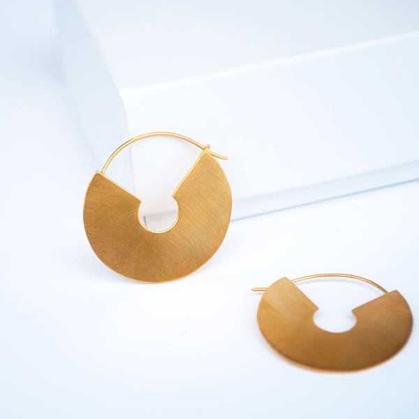 Gold hoop earrings | Classic Hoop Earrings | Gift for her | Black Platinum hoop earrings | Bronze Earrings