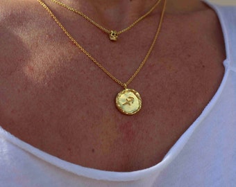 Zodiac necklace | Coin necklace