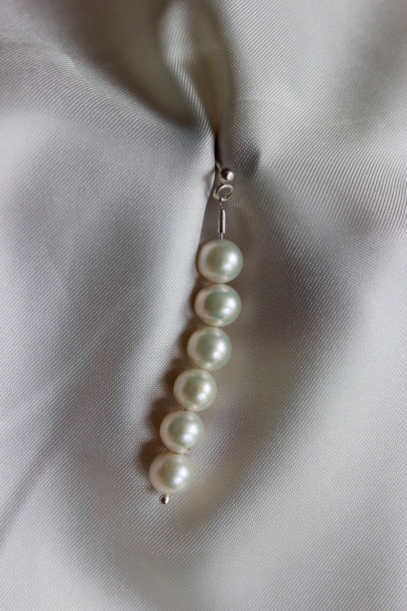 Pearls Long Earrings Pearls Earrings Handmade Jewellery image 3