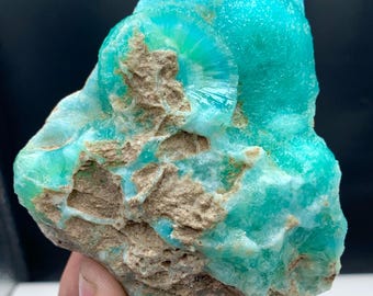 ブルーアラゴナイト原石、中国雲南省産天然水晶、鉱物標本